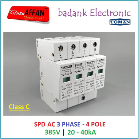 3 Phase SPD AC 3PN 385V 20-40kA Surge Protect Device